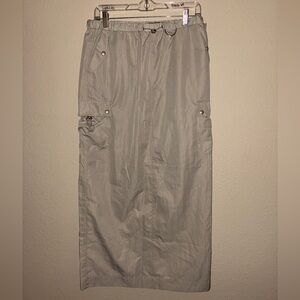Blank NYC Beige Women's Cargo Maxi Skirt